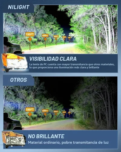 Vista 3 de Nilight Conjunto de faros delanteros compatible con Nissan Titan 2004, 2005