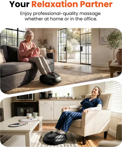 Vista 5 de BOB AND BRAD Masajeador de pies con calor, amasamiento profundo Shiatsu y compresión de aire para fascitis plantar, máquina masajeadora eléctrica