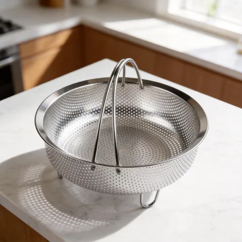 Vista 3 de 304 Stainless Steel Steamer Insert Basket For Cooking Pots And Pressure