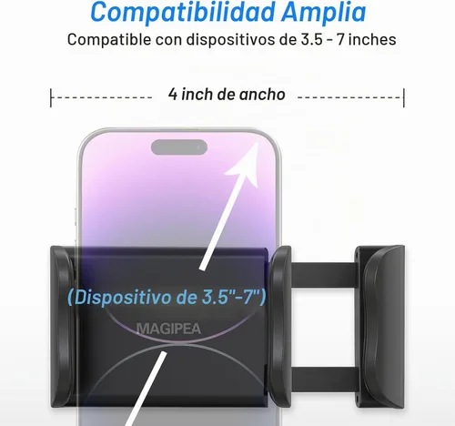 Vista 2 de MAGIPEA Soporte de teléfono de cuello de cisne para cama, soporte flexible de teléfono celular de 34 pulgadas para escritorio, soporte de abrazadera