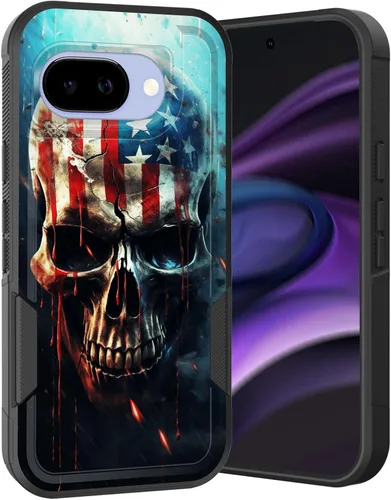 Vista 179 de Funda para Pixel 6A, Híbrida de Doble Capa de Servicio Pesado Resistente a Prueba de Golpes PC Duro + Funda Protectora de Silicona Suave para Google