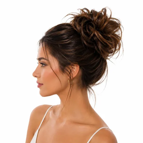 Vista 14 de PRETTYSHOP Pieza para el cabello de goma Voluminoso rizado y desordenado moño, 1