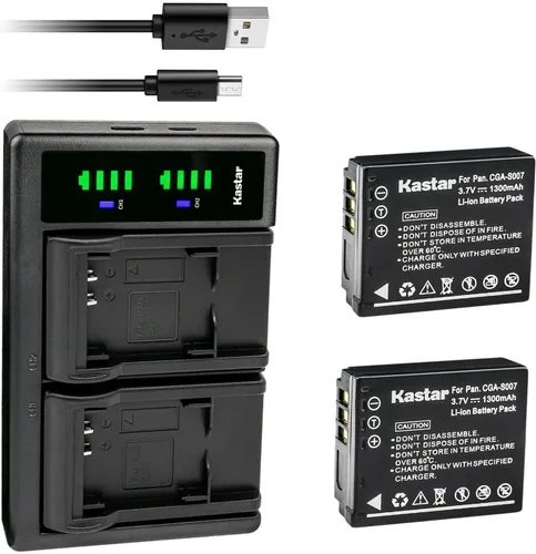 Vista 5 de Kastar CGA-S007 LTD2 Cargador de batería USB compatible con Panasonic CGA-S007 CGA-S007A CGA-S007A/1B CGA-S007E, CGR-S007, DMW-BCD10, Panasonic