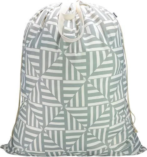 Vista 21 de Bolsa de lona para lavandería con asas y cordón 30 pulgadas de ancho x 35 Bolsa de almacenamiento de lona gruesa, grande, resistente, lavable