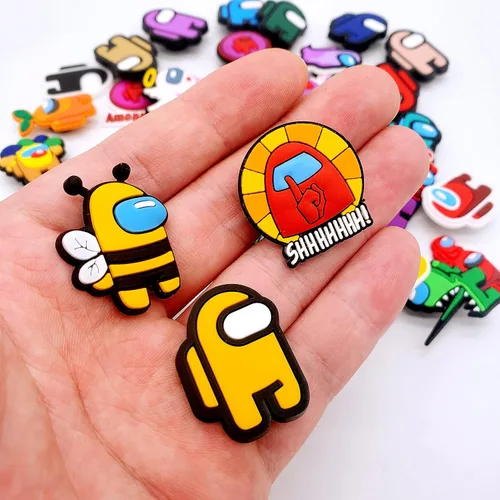 Vista 7 de JunxinGYL 42 piezas de dijes para zapatos, pulsera con agujeros, accesorios para niños, niñas, adolescentes y adultos, recuerdos de fiesta de Among