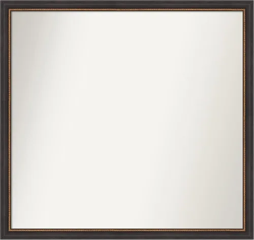 Vista 26 de Amanti Art Espejo de baño negro para sobre el fregadero, 23 x 23 pulgadas, espejo cuadrado negro Ashton, marco de madera tradicional mediano, se