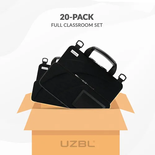 Vista 3 de UZBL Funda rígida protectora para Chromebook de 13 a 14 pulgadas con bolsa para accesorios y correa de hombro ajustable (paquete de 20)