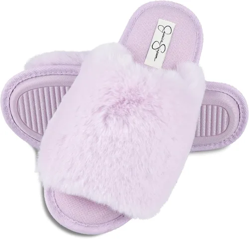 Vista 2 de Jessica Simpson - Pantuflas piel sintética para mujer con espuma viscoelástica