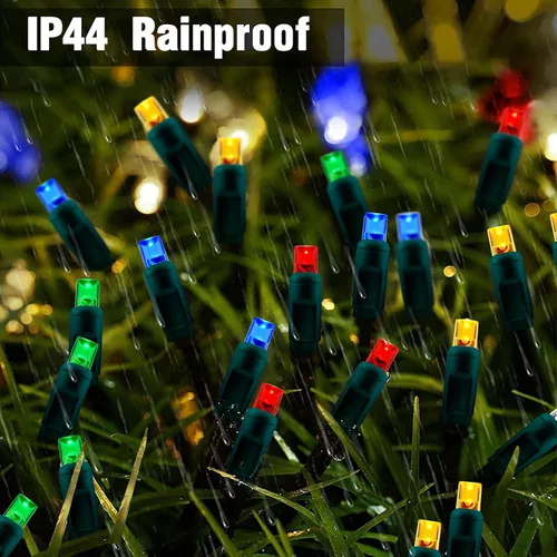 Vista 6 de Meteds 6 pies x 4 pies luces LED de red de Navidad con cable verde, luces de red impermeables certificadas UL conectables para arbustos, árboles