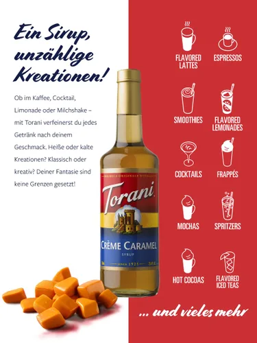 Vista 3 de Torani Jarabe de caramelo de crema, 25.4 fl oz