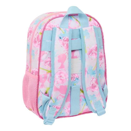 Vista 4 de Mochila Escolar Barbie Painterly Rosa Azul cielo 26 x 34 x 11 cm