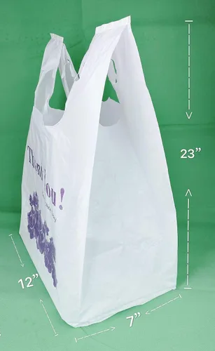 Vista 4 de R Noble Bolsas de plástico desechables reutilizables con diseño de flores moradas de 12 a 23 y 7 pulgadas, 200 unidades, 17 micrófonos