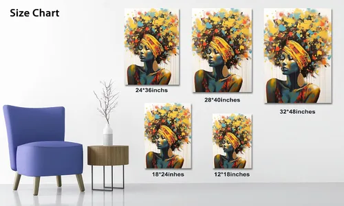 Vista 82 de Arte de pared afroamericano, decoración de rey y reina bailarín negro para sala de estar, arte de pareja de amor negro para dormitorio, lienzo