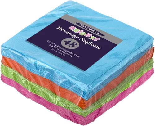 Vista 2 de Party Essentials Servilletas de papel de 2 capas, Servilleta para bebidas