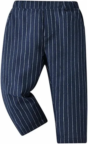 Vista 24 de IDOPIP Trajes de otoño e invierno para niños pequeños, camisa de manga larga con corbatín + chaleco + pantalones largos, overoles