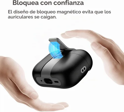 Vista 4 de SURITCH Funda para AirPods Pro 2/Pro, bloqueo magnético, compatible con Airpods Pro de 2ª y 1ª generación, funda protectora resistente con elegante