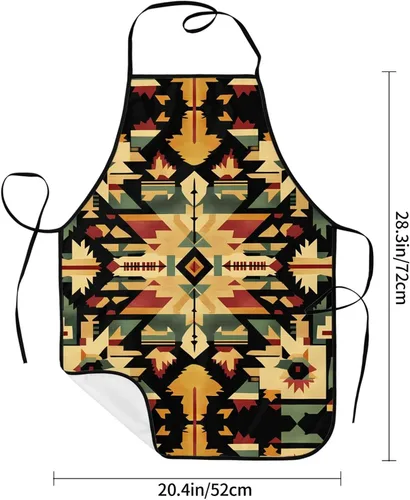 Vista 4 de symmetry Printed kitchen apron for housework supermarket hotel barbecue apron 28.3 * 20.4 inches