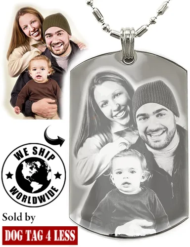 Vista 9 de Chapitas personalizadas con fototexto grabado Personalice la chapita con su imagen texto Grabado gratuito Regalo ideal para San Valentín día