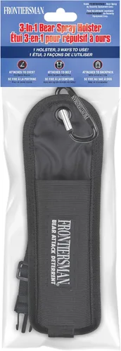 Vista 9 de Sabre Frontiersman Bear Spray Holster for 7.9 & 9.2 Oz. Canisters, Nylon Chest, Belt, Waist, & 3-in-1 Options Available, Adjustable Straps, Strong