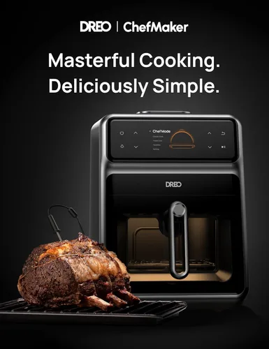 Vista 2 de Dreo ChefMaker - Freidora combinada, cocina como un profesional con solo presionar un botón, freidora de aire inteligente con sonda de cocina