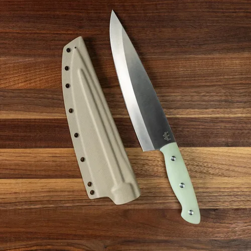 Vista 3 de Williams Knife Co. - Cuchillo de chef grande, hoja de acero Elmax de 9 pulgadas, herramienta culinaria versátil