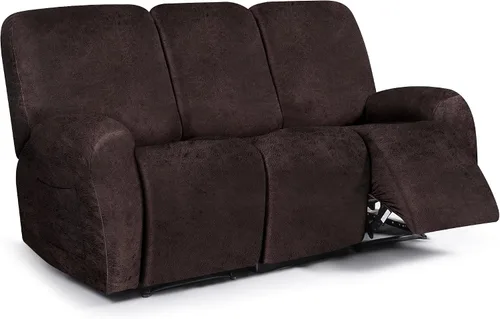 Vista 79 de ANARACHON Fundas para sillas reclinables con aspecto de cuero, funda elástica de 4 piezas, funda suave para silla reclinable, protector de muebles