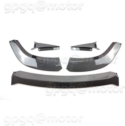 Vista 2 de Labio delantero 3 piezas para Jeep Grand Cherokee SRT 2017-2021 Trackhawk 2018-2021 Divisor de labios de parachoques delantero