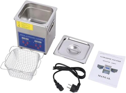 Vista 3 de CGOLDENWALL 60 W 1.3L Digital de grado comercial de acero inoxidable calefacción ultrasónico limpiador de gafas joyería limpiador 110 V/220 V