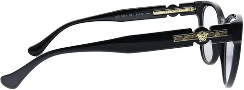 Vista 3 de Versace VE 3304 GB1 - Lentes de plástico negro tipo ojo de gato, 2.008in