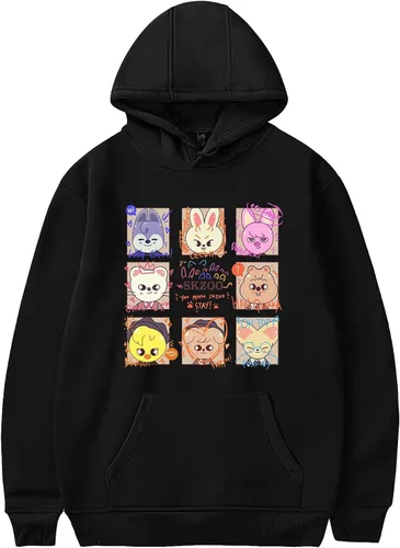 Vista 13 de KPOP Skz - Sudadera con capucha de 5 estrellas Jisung Felix Hyunjin Merch para mujeres y hombres