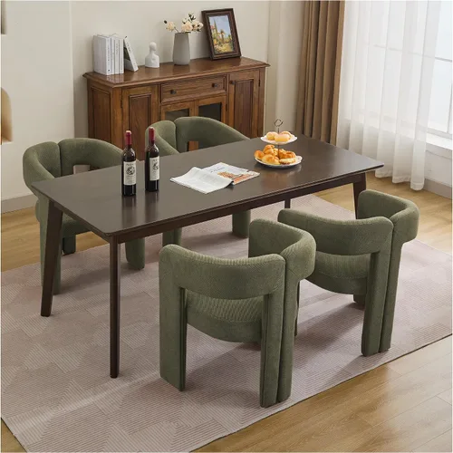 Vista 22 de adochr Modernas sillas de comedor de barril, silla de comedor tapizada de lino con patas de madera, sillas decorativas con brazos, cómodos sillones