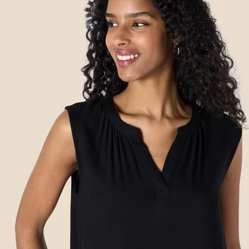 Vista 4 de Tienda Essentials - Vestido recto tejido sin mangas para mujer