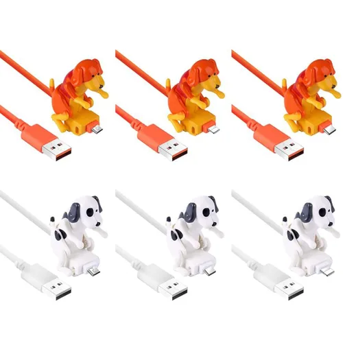 Vista 7 de Funny Humping Dog Tipo-C USB 3.9 ft Rogue Dog Cable de datos de perro, juguete portátil para perro con forma de animal lindo cable de carga duradero