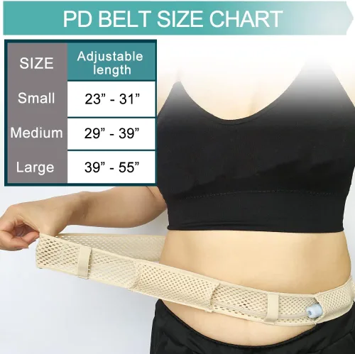 Vista 5 de Cómodo cinturón de diálisis peritoneal transpirable PD catéter accesorios ajustable alimentación tubo G bolsa seguridad transferencia segura