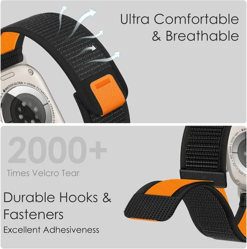 Vista 4 de Trail Loop - Correa de nailon compatible con Apple Watch