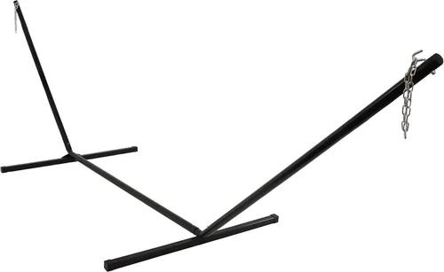 Vista 10 de Sunnydaze Soporte de hamaca resistente para exterior, negro, fácil montaje Capacidad de 350 libras, 15 pies, resistente a la intemperie, marco