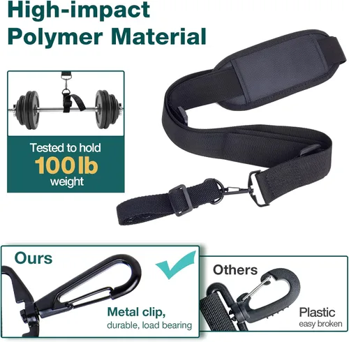 Vista 4 de 2 correas para recortar malezas compatibles con EGO, Dewalt, Greenworks recortadora, cómoda correa de hombro para Weed Wacker, arnés de nailon