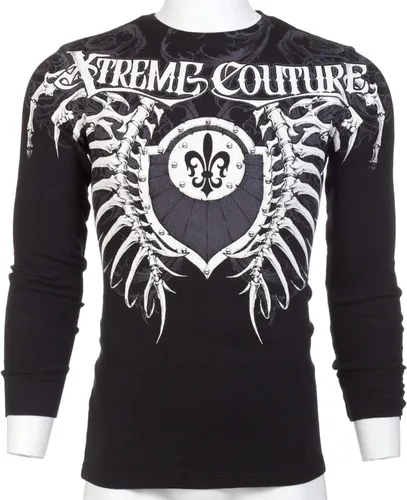 Vista 4 de Xtreme Couture by Affliction Camisa térmica de manga larga para hombre VERTEBRAE