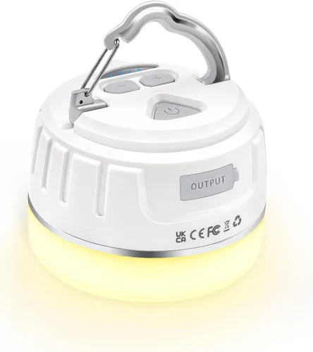 Vista 13 de Yonktoo Linterna de camping recargable, 300 horas de funcionamiento, 6400 mAh, IPX5 impermeable para tienda de campaña para camping, senderismo