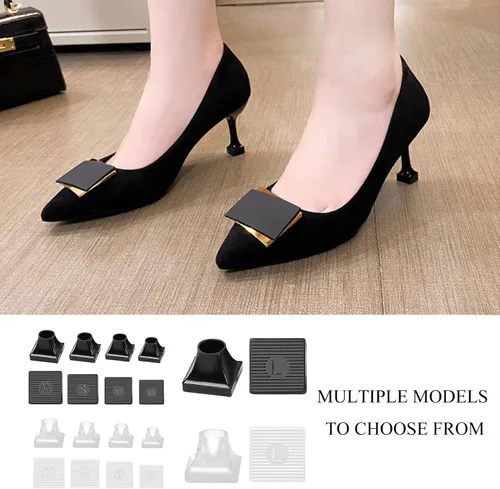 Vista 5 de Heel Protectors Heel Caps for High Heels Boot Heel Replacement for Women Walking on Grass Non-Slip Heel Covers