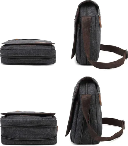 Vista 63 de Sechunk Vintage Canvas Messenger Cross body bag Shoulder bag
