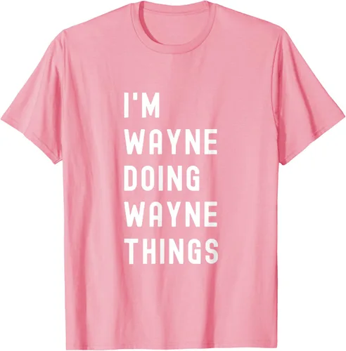 Vista 77 de Camiseta I'm Wayne Doing Wayne Things, Negro