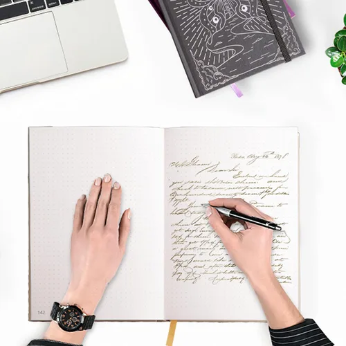 Vista 7 de TIEFOSSI Cuaderno de puntos, diario de mariposa para mujeres y hombres, papel grueso de 160 GSM con 256 páginas numeradas, diario de tapa dura A5