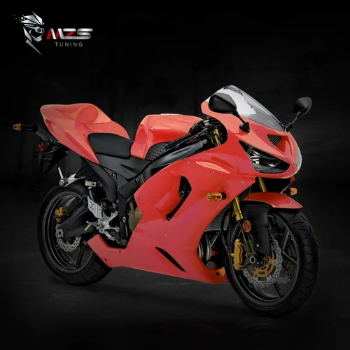 Vista 2 de MZS Espejos de motocicleta de carreras, carenado, accesorios para retrovisores laterales, color negro, compatible con ZX6R 636 ZX-6R ZX6RR 2005-2008