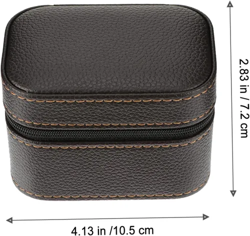 Vista 4 de 2 unids caja de reloj a prueba de golpes caja de reloj caso viaje reloj caso caso para hombres reloj organizador de reloj solo pulsera para hombres