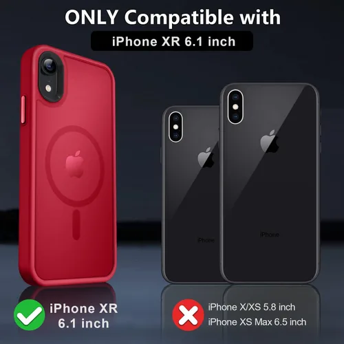 Vista 533 de MOCCA - Funda magnética resistente para iPhone XR de 6.1 pulgadas, compatible con MagSafe, funda con protección contra caídas de grado militar