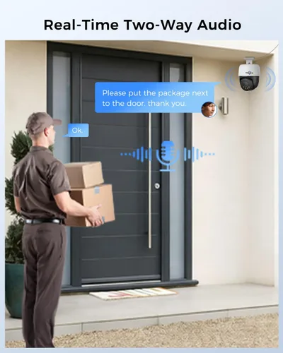 Vista 7 de Hiseeu Sistema de cámara PoE Secuirty de 6 MP, con 2 cámaras de seguridad con cable PoE de 5MP para exteriores e interiores, audio de 2 vías, visión