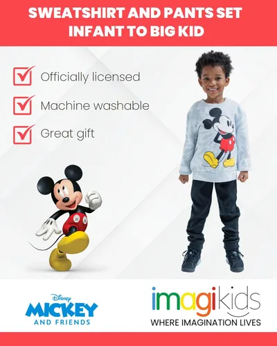 Vista 2 de Disney Mickey Mouse - Conjunto de sudadera y pantalones deportivos para niños pequeños