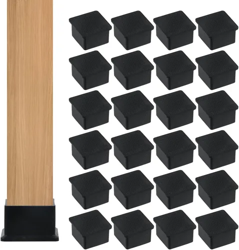 Vista 8 de Mcredy - Tapas para patas de silla, protector de patas de mesa, tamaño interior, 1-1/2 pulgadas x 1-1/2 pulgadas, para patas de muebles cuadradas