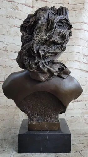 Vista 7 de EUROPEAN BRONZE Estatua de busto de bronce desnudo femenino victoriano europeo americano escultura mujer niña obra de arte brillante regalo